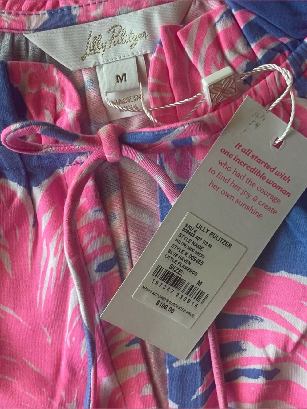 M NWT Lilly Pulitzer Malone Maxi Dress in Blue Haven Little Flamenco - Picture 5 of 8